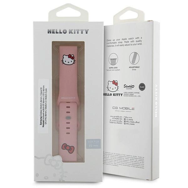 Hello Kitty Silicone Kitty Head strap universal 22mm - pinkeng