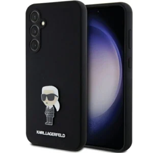 Karl Lagerfeld Silicone Ikonik Metal Pin case for Samsung Galaxy S23 FE - blackeng