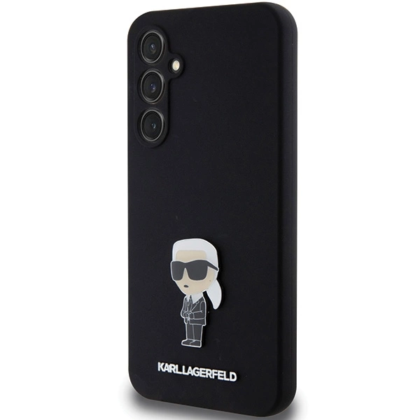 Karl Lagerfeld Silicone Ikonik Metal Pin case for Samsung Galaxy S23 FE - blackeng