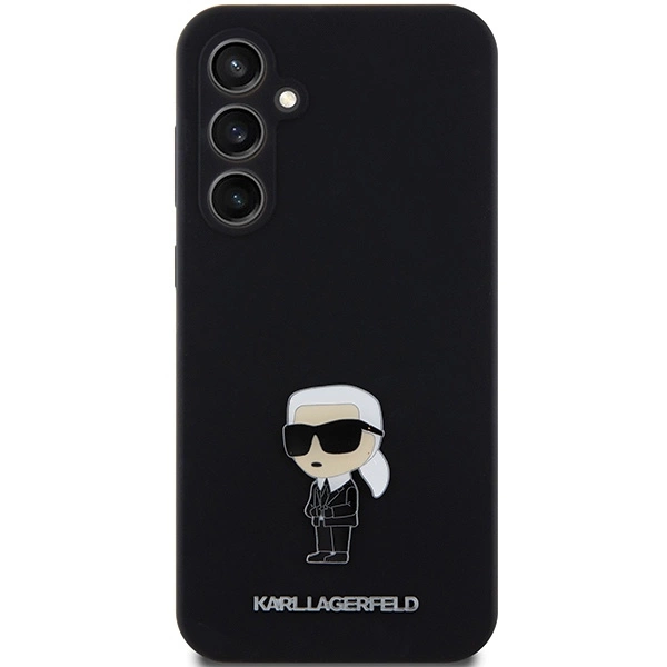 Karl Lagerfeld Silicone Ikonik Metal Pin case for Samsung Galaxy S23 FE - blackeng