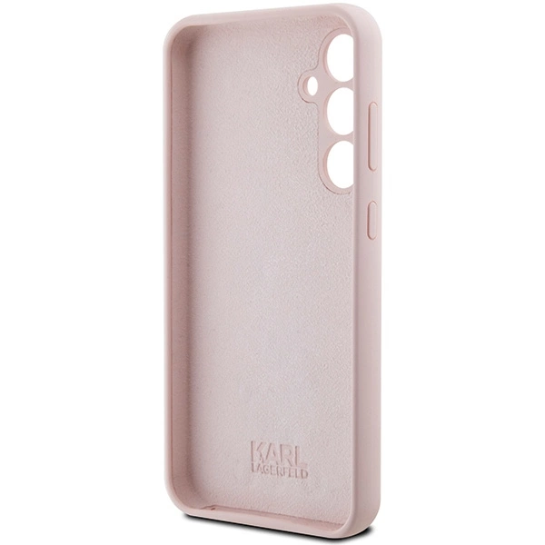 Karl Lagerfeld Silicone Choupette Metal Pin case for Samsung Galaxy S23 FE - pinkeng