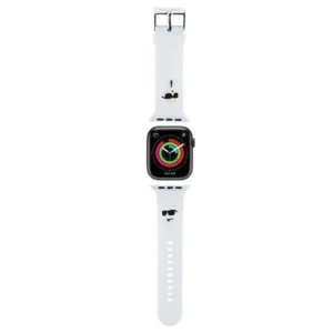Karl Lagerfeld 3D Rubber Karl&Choupette Heads strap for Apple Watch 38/40/41mm - whiteeng