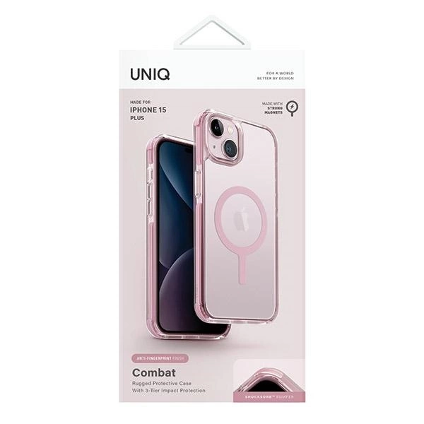 Uniq Combat Magclick Charging case for iPhone 15 Plus / 14 Plus - pinkeng