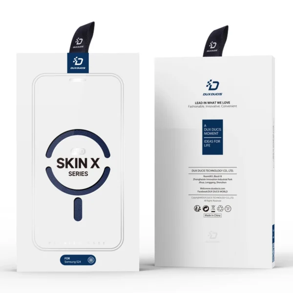 Dux Ducis Skin X Pro case with magnetic ring / stand for Samsung S24 - blueeng