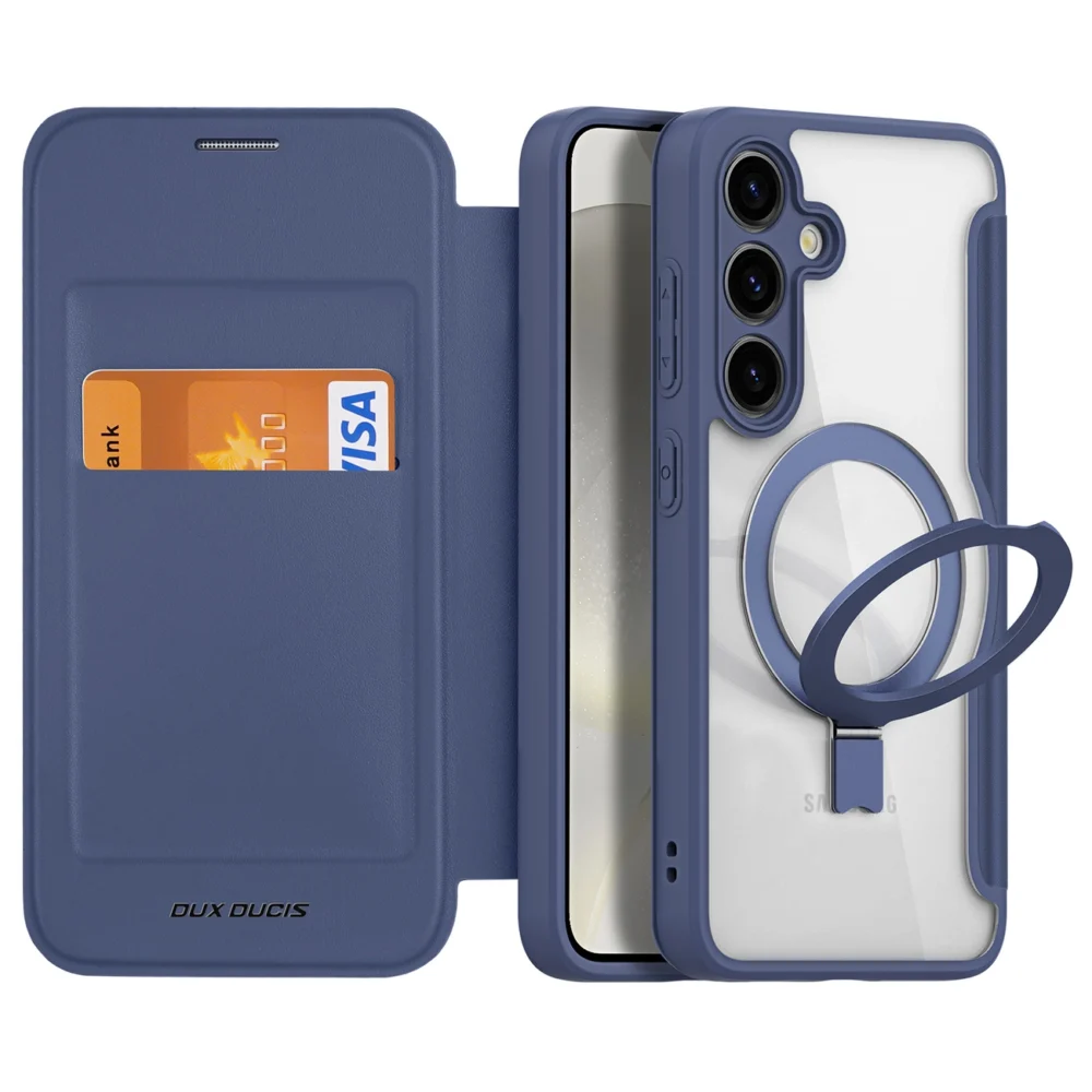 Dux Ducis Skin X Pro case with magnetic ring / stand for Samsung S24 - blueeng