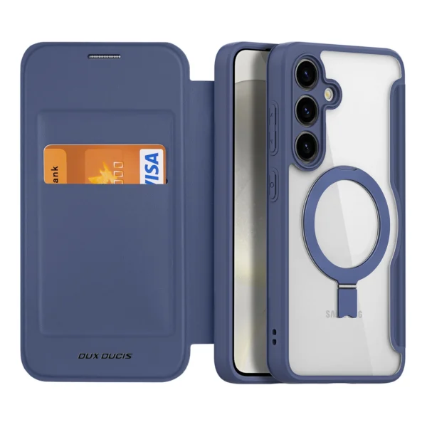 Dux Ducis Skin X Pro case with magnetic ring / stand for Samsung S24 - blueeng