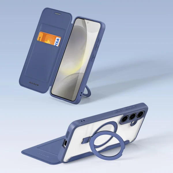 Dux Ducis Skin X Pro case with magnetic ring / stand for Samsung S24 - blueeng
