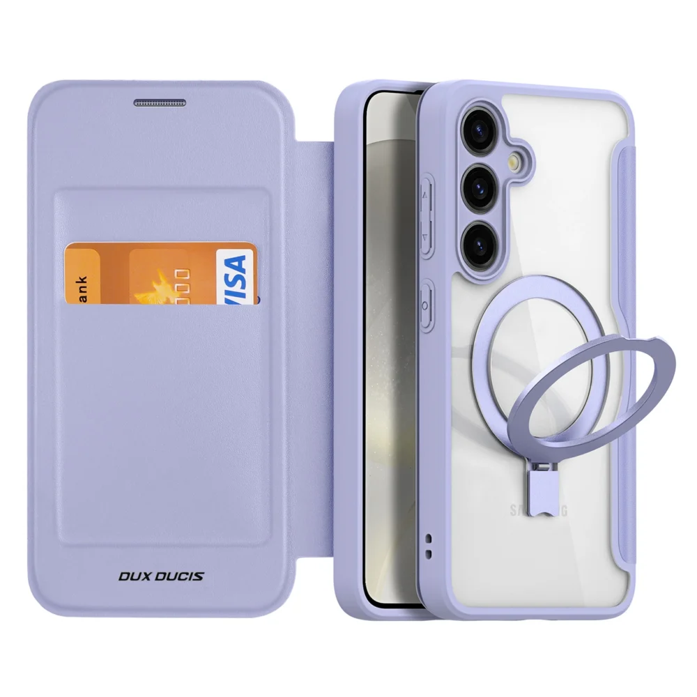 Dux Ducis Skin X Pro case with magnetic ring / stand for Samsung S24 - purpleeng