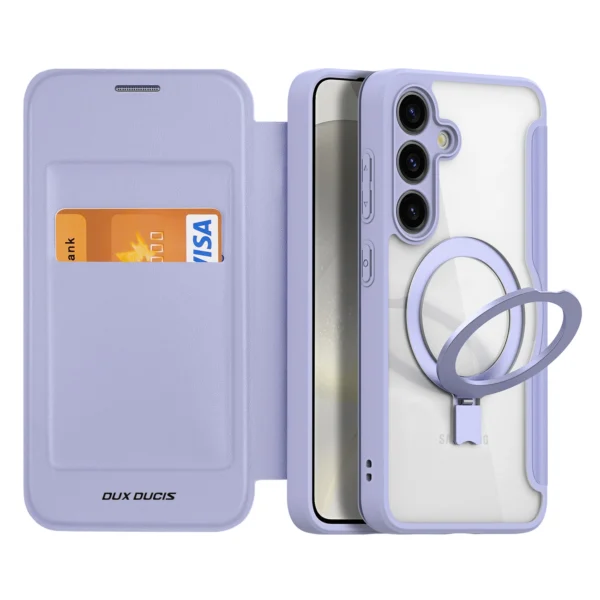 Dux Ducis Skin X Pro case with magnetic ring / stand for Samsung S24 - purpleeng