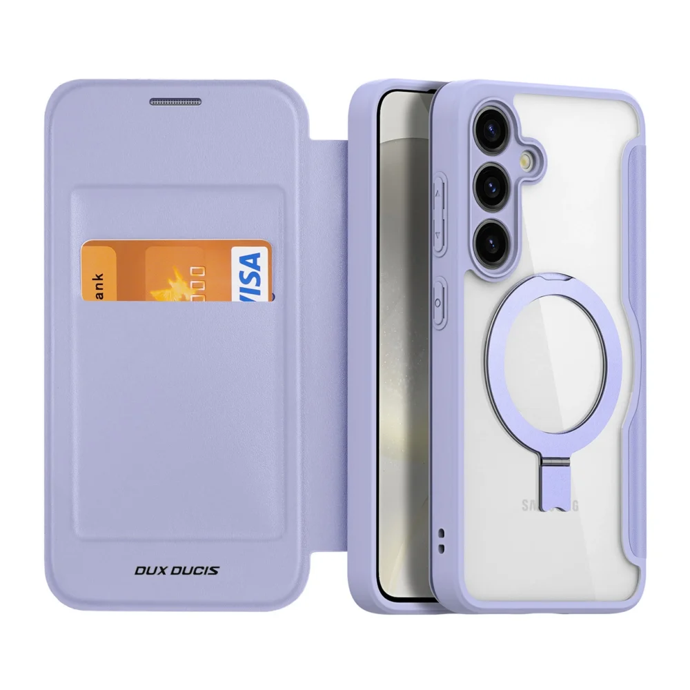 Dux Ducis Skin X Pro case with magnetic ring / stand for Samsung S24 - purpleeng