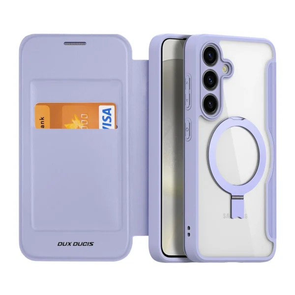 Dux Ducis Skin X Pro case with magnetic ring / stand for Samsung S24 - purpleeng