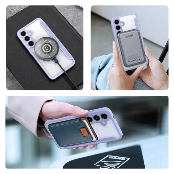Dux Ducis Skin X Pro case with magnetic ring / stand for Samsung S24 - purpleeng