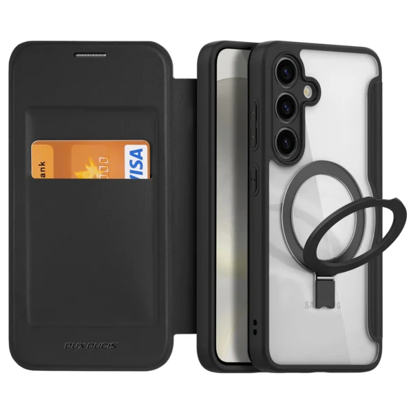 Dux Ducis Skin X Pro case with magnetic ring / stand for Samsung S24+ - blackeng