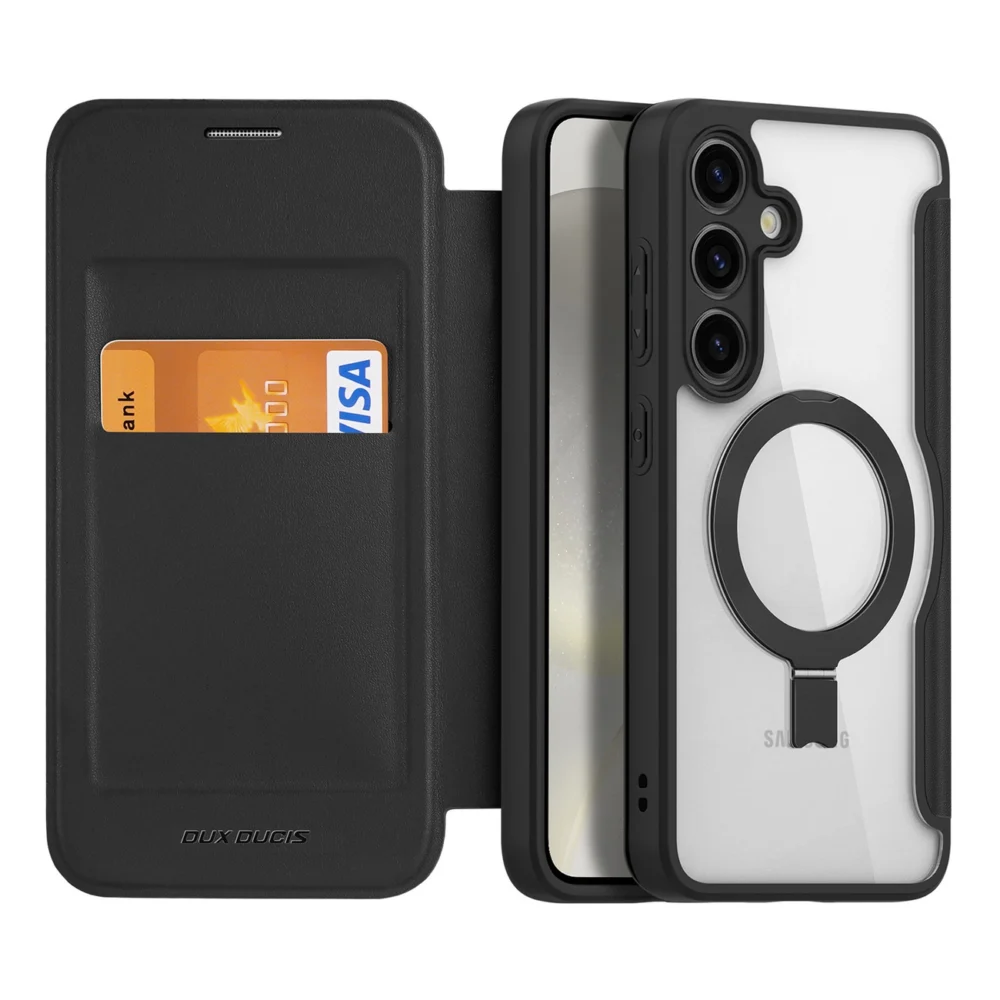 Dux Ducis Skin X Pro case with magnetic ring / stand for Samsung S24+ - blackeng