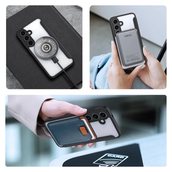 Dux Ducis Skin X Pro case with magnetic ring / stand for Samsung S24+ - blackeng