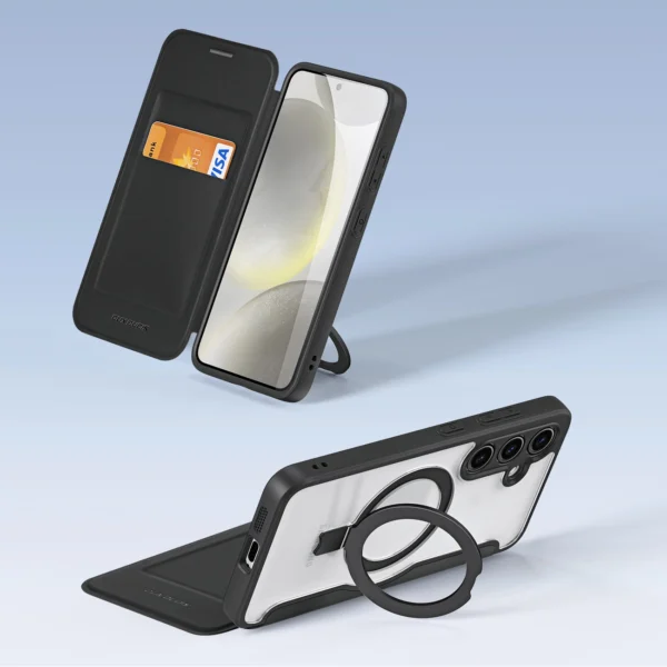 Dux Ducis Skin X Pro case with magnetic ring / stand for Samsung S24+ - blackeng
