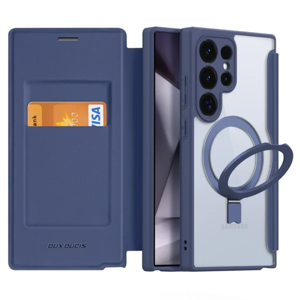 Dux Ducis Skin X Pro case with magnetic ring / stand for Samsung S24 Ultra - blueeng