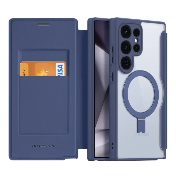 Dux Ducis Skin X Pro case with magnetic ring / stand for Samsung S24 Ultra - blueeng