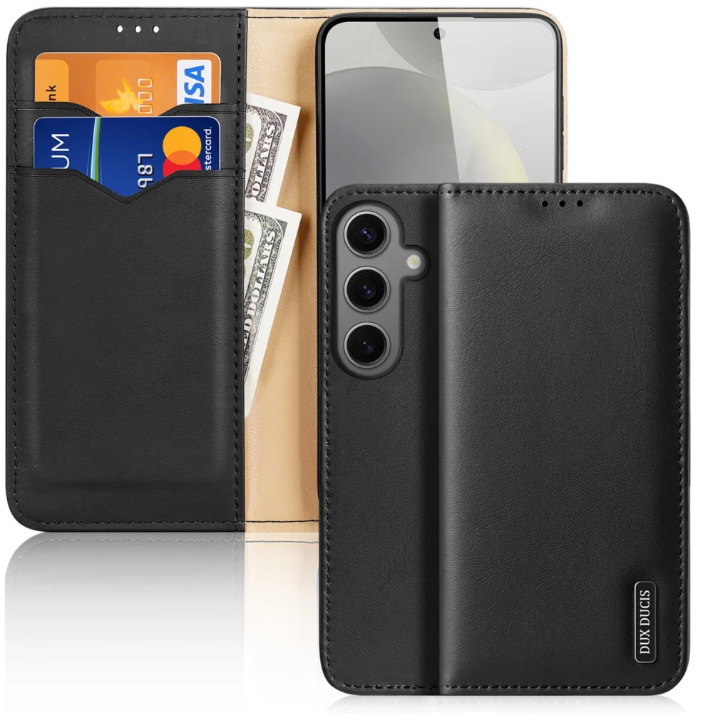 Dux Ducis Hivo case with flap and RFID blocking for Samsung Galaxy S24 - blackeng