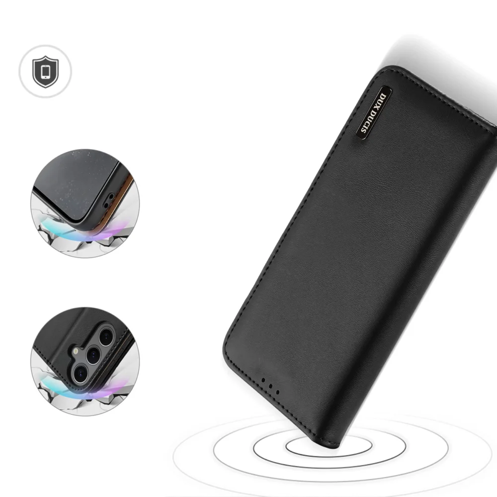 Dux Ducis Hivo case with flap and RFID blocking for Samsung Galaxy S24 - blackeng