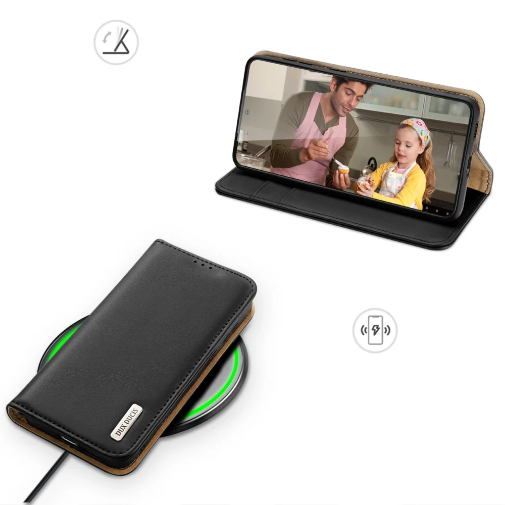 Dux Ducis Hivo case with flap and RFID blocking for Samsung Galaxy S24 - blackeng