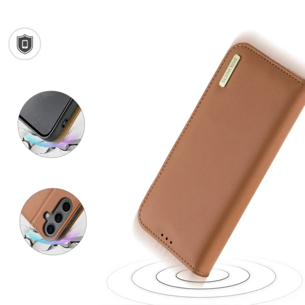 Dux Ducis Hivo case with flap and RFID blocker for Samsung Galaxy S24+ - browneng