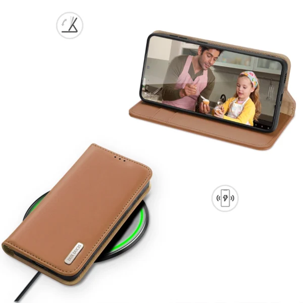Dux Ducis Hivo case with flap and RFID blocker for Samsung Galaxy S24+ - browneng