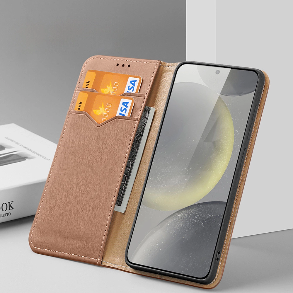 Dux Ducis Hivo case with flap and RFID blocker for Samsung Galaxy S24+ - browneng