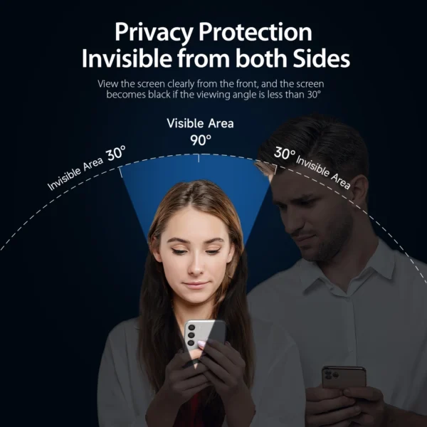 Dux Ducis Glass Privacy for Samsung S24 - with black frameeng