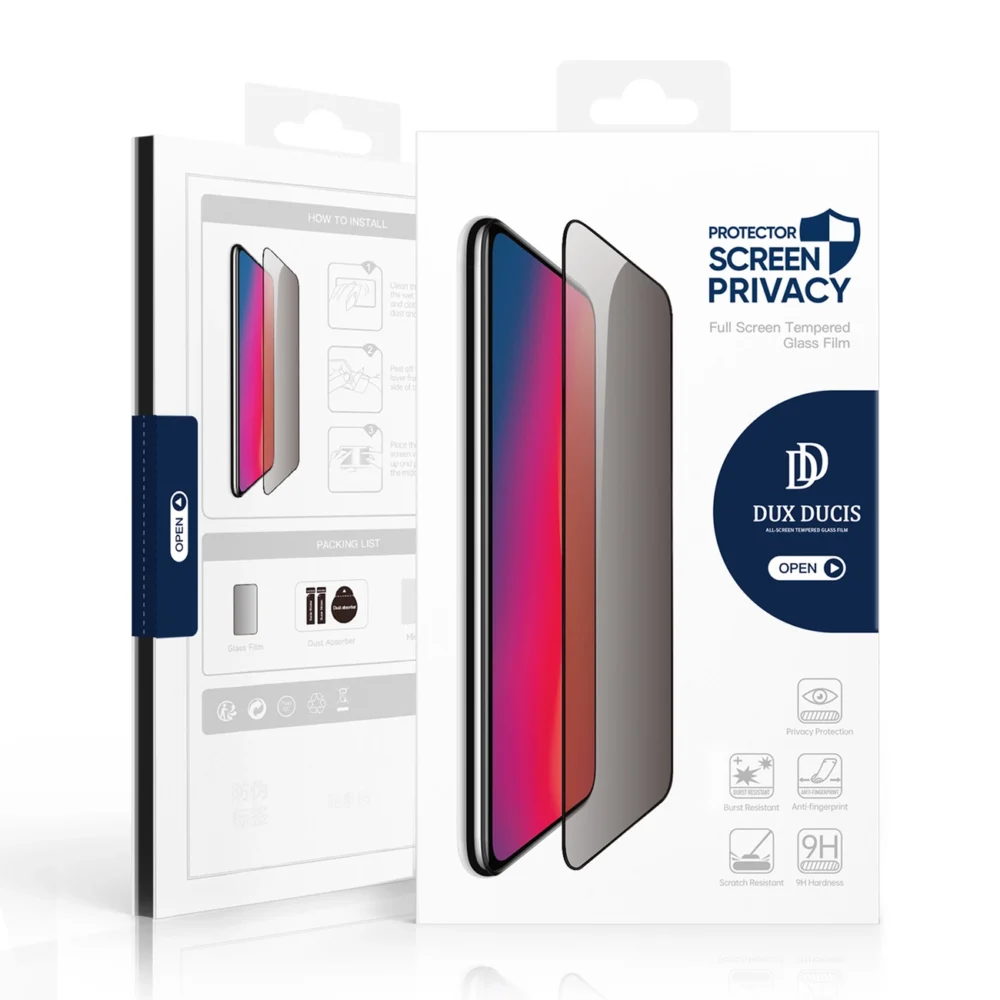 Dux Ducis Glass Privacy for Samsung S24 - with black frameeng