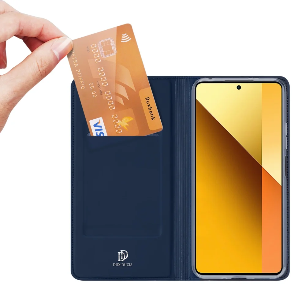 Dux Ducis Skin Pro case with flap and card slot for Xiaomi Redmi Note 13 5G - blueeng