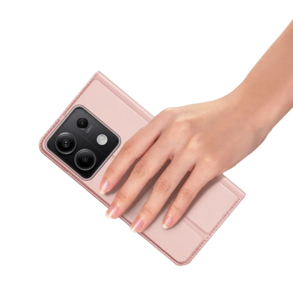 Dux Ducis Skin Pro case with flap and card slot for Xiaomi Redmi Note 13 5G - pinkeng