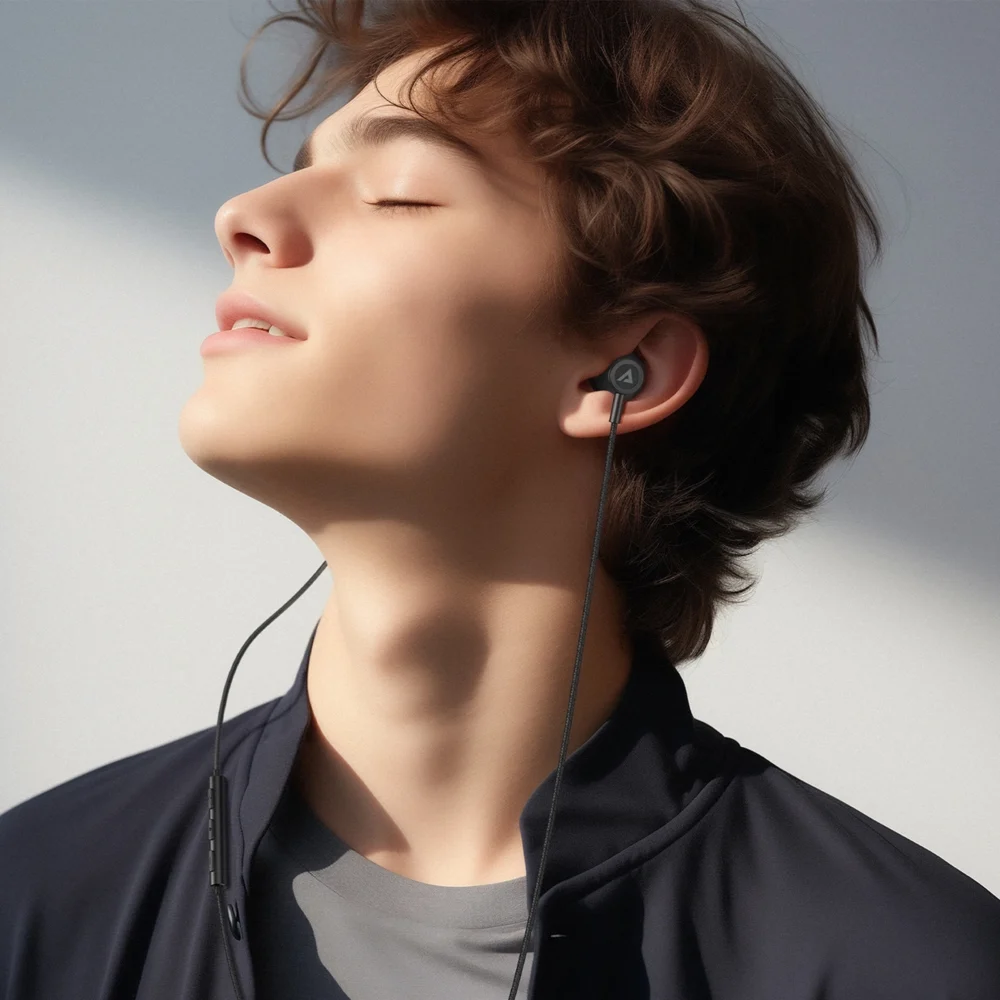 Acefast L2 in-ear headphones with USB-C connector, microphone and remote control 1.2 m - blackeng