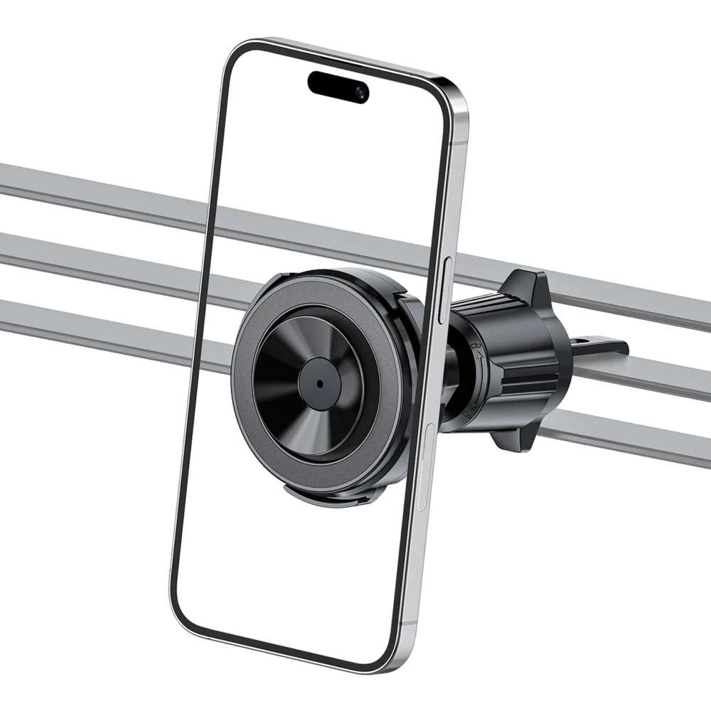 Acefast D22 magnetic car holder with suction cup for phone for air vent - blackeng