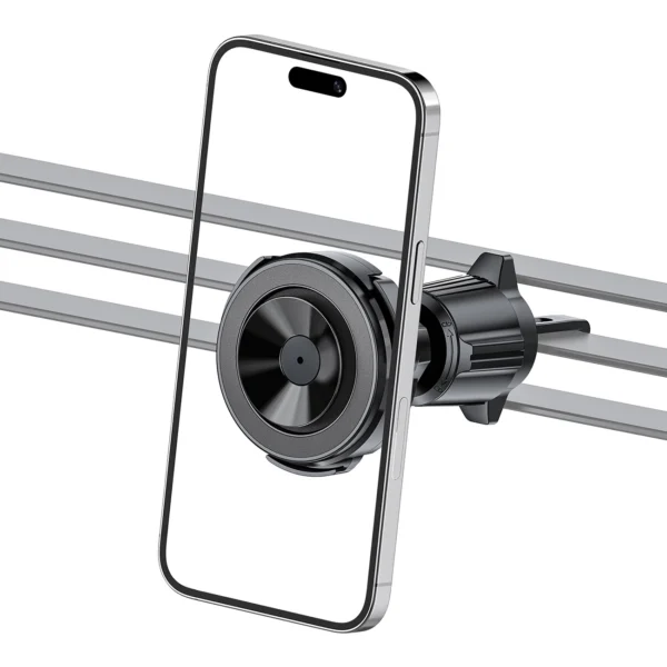 Acefast D22 magnetic car holder with suction cup for phone for air vent - blackeng