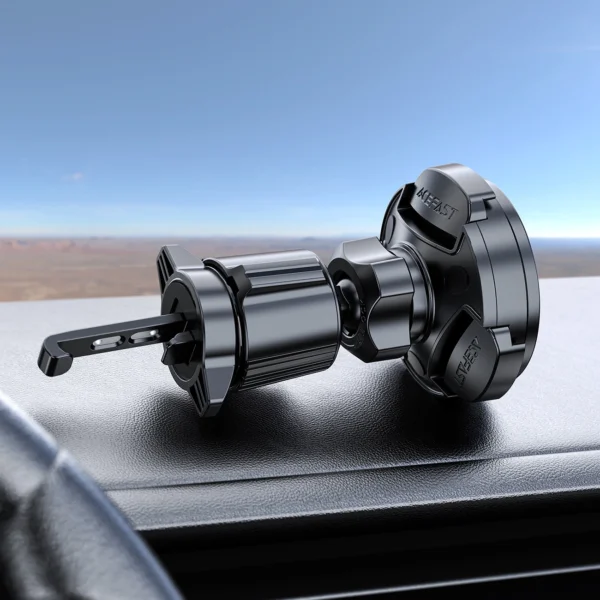 Acefast D22 magnetic car holder with suction cup for phone for air vent - blackeng
