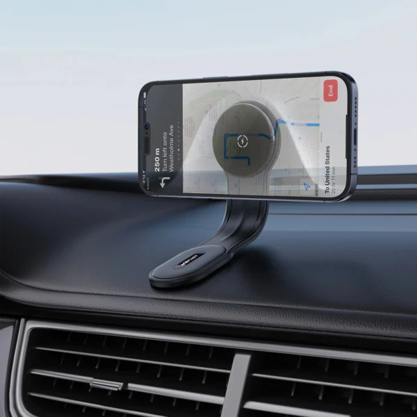Acefast D21 car holder with 15W MagSafe inductive charger for cockpit - blackeng