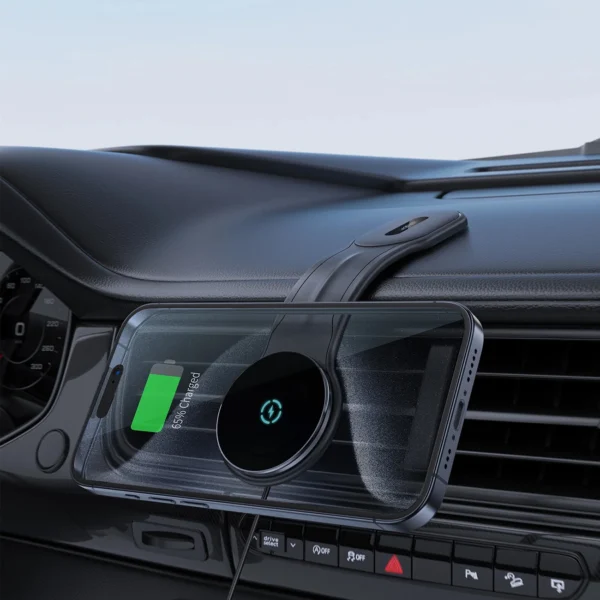 Acefast D21 car holder with 15W MagSafe inductive charger for cockpit - blackeng