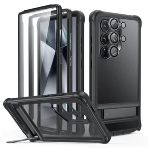 ESR Armor Kickstand Case for Samsung Galaxy S24 Ultra - Clear Blackeng