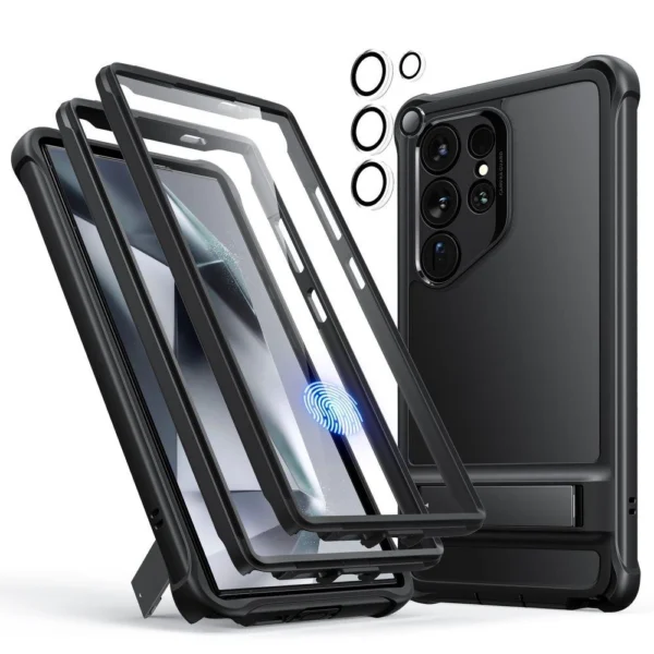ESR Armor Kickstand Case for Samsung Galaxy S24 Ultra - Clear Blackeng
