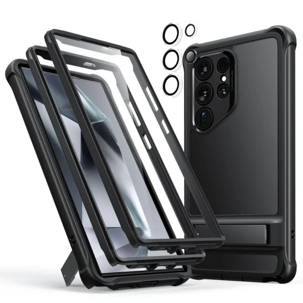 ESR Armor Kickstand Case for Samsung Galaxy S24 Ultra - Clear Blackeng