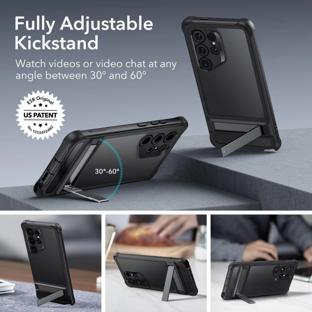 ESR Armor Kickstand Case for Samsung Galaxy S24 Ultra - Clear Blackeng