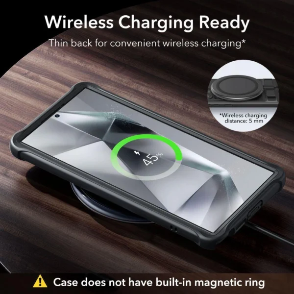ESR Armor Kickstand Case for Samsung Galaxy S24 Ultra - Clear Blackeng