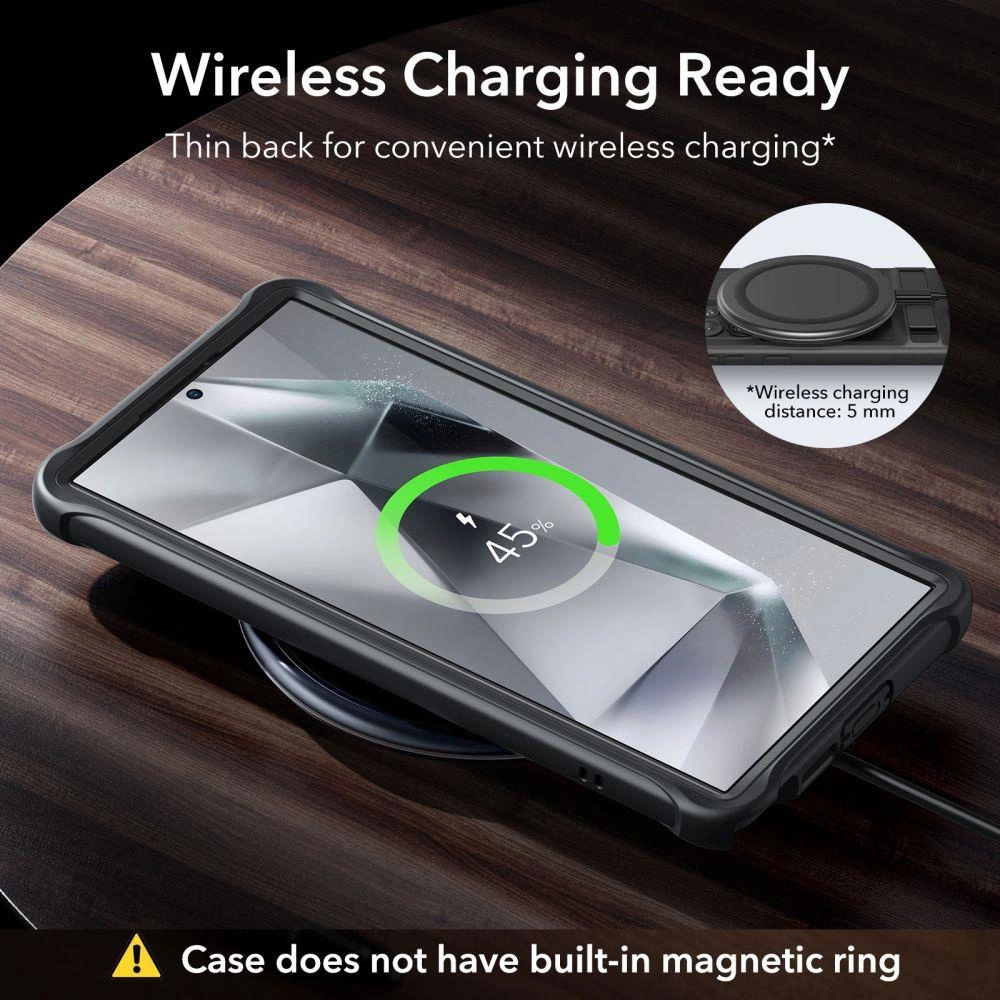 ESR Armor Kickstand Case for Samsung Galaxy S24 Ultra - Clear Blackeng