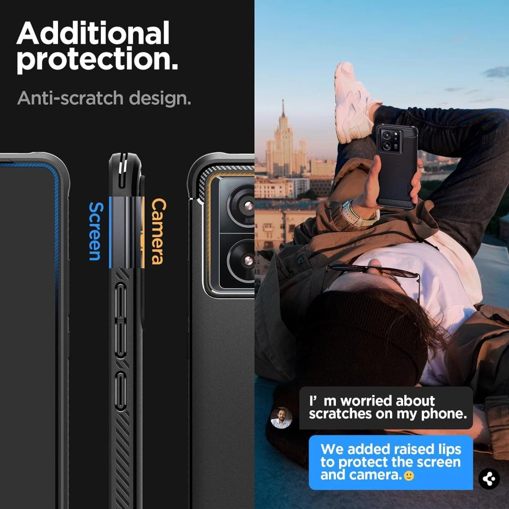 Spigen Rugged Armor case for Xiaomi 13T / 13T Pro - matte blackeng
