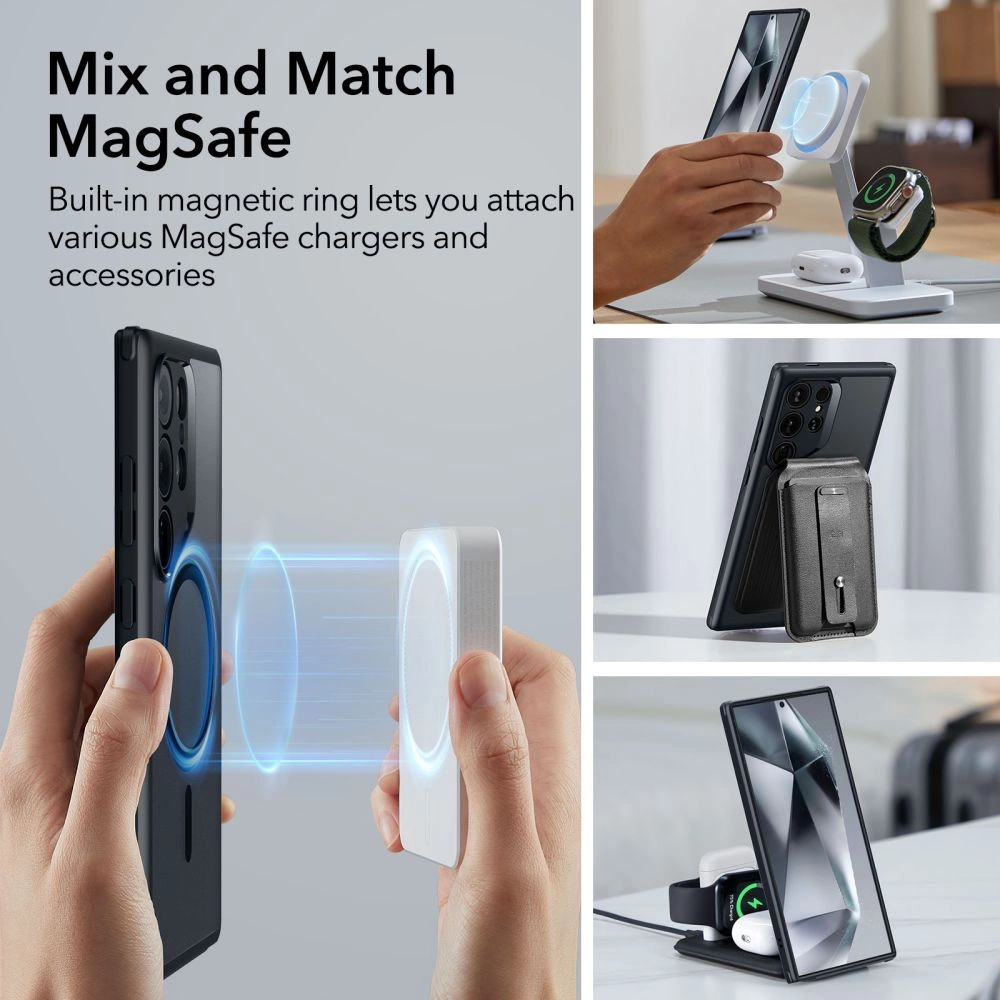 ESR Classic Hybrid Halolock Case for Samsung Galaxy S24 Ultra - Matte Blackeng
