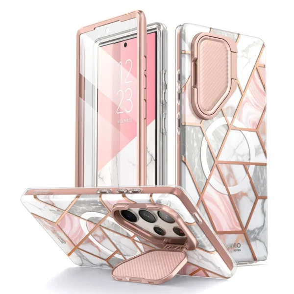 Supcase Cosmo Mag Case with MagSafe for Samsung Galaxy S24 Ultra - Pink Marbleeng