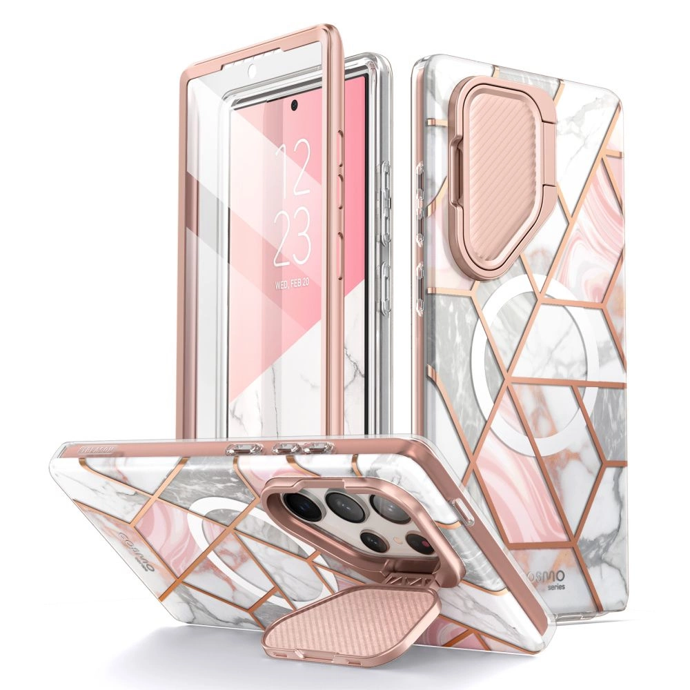 Supcase Cosmo Mag Case with MagSafe for Samsung Galaxy S24 Ultra - Pink Marbleeng