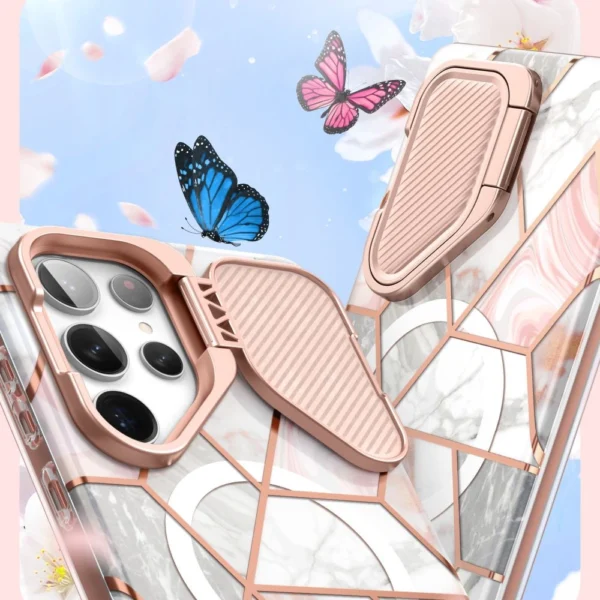 Supcase Cosmo Mag Case with MagSafe for Samsung Galaxy S24 Ultra - Pink Marbleeng