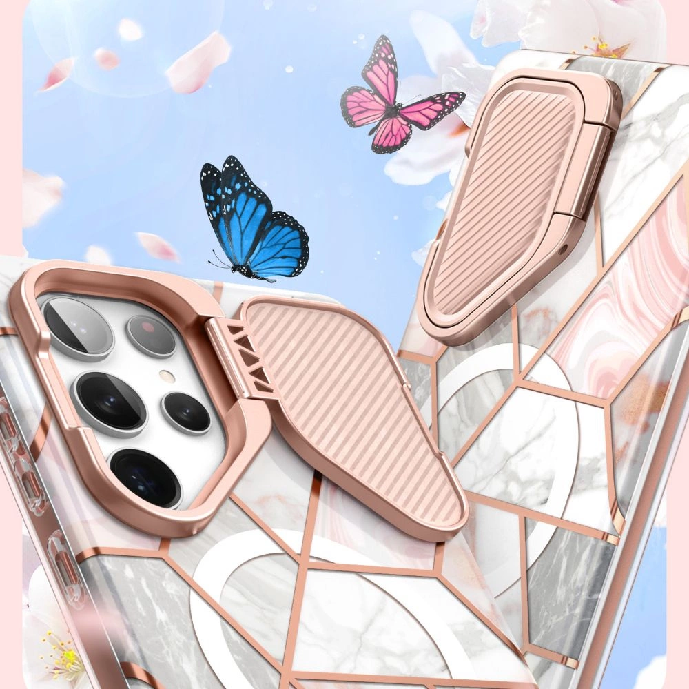 Supcase Cosmo Mag Case with MagSafe for Samsung Galaxy S24 Ultra - Pink Marbleeng